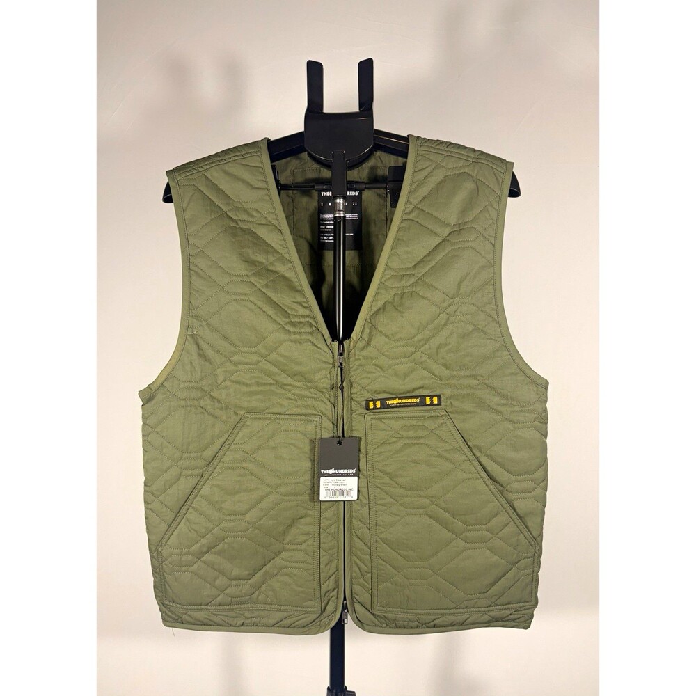 NWT The Hundreds Men's Link Cable Vest Military Green Size Large MPN#T24W103011